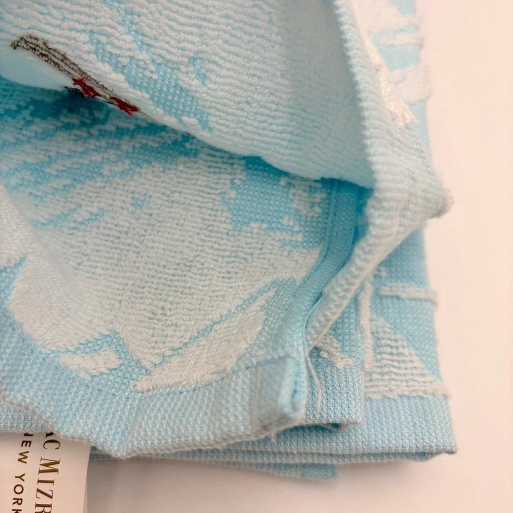 Isaac Mizrahi Kitchen Towels Skiing Skier Christmas Print Set of 2‎ 100% Cotton